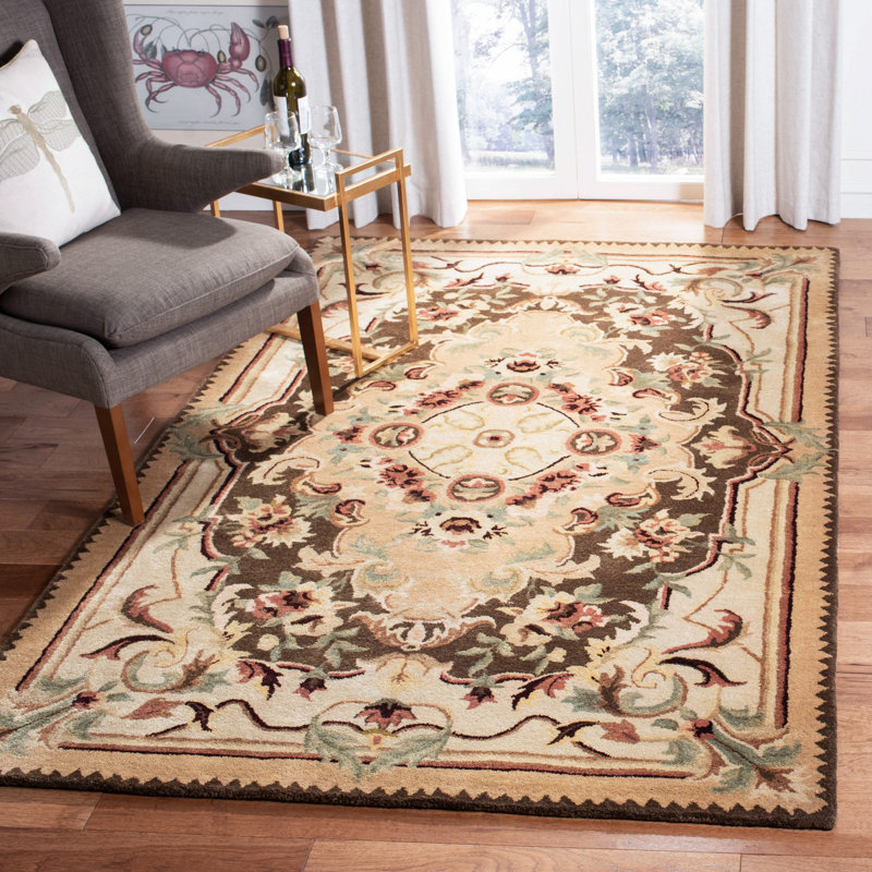 Bedgood Hand Tufted Wool Oriental Rug, Rectangle 5' x 8'