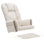 Ensemble de remplacement de coussin de chaise berçante en suède pelucheux avec poches de rangement et support ergonomique