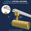 Luxrite 2,5 po Éclairage sur rail à DEL Zoomable, 5CCT, CRI90, 15 W, 1050LM, à intensité variable, inclinaison 358 ° + 90 ° et faisceau de 20 ° à 50 °, éclairage sur rail de type H, ETL, paquet de 6 en laiton-132700092