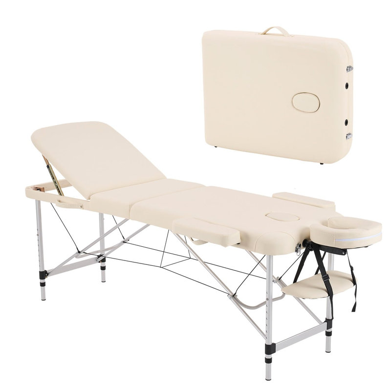 213.4cm Rectangular Adjustable Folding Table, White