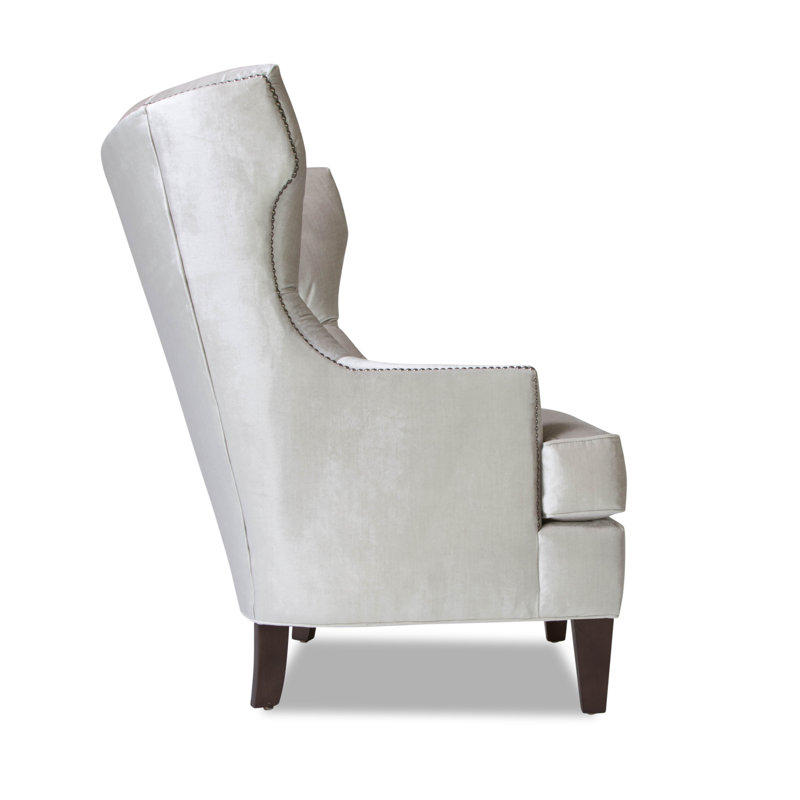 Roberts Leather Wingback Chair, Ashton