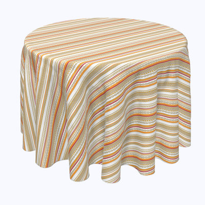 Bautista Striped Round Tablecloth