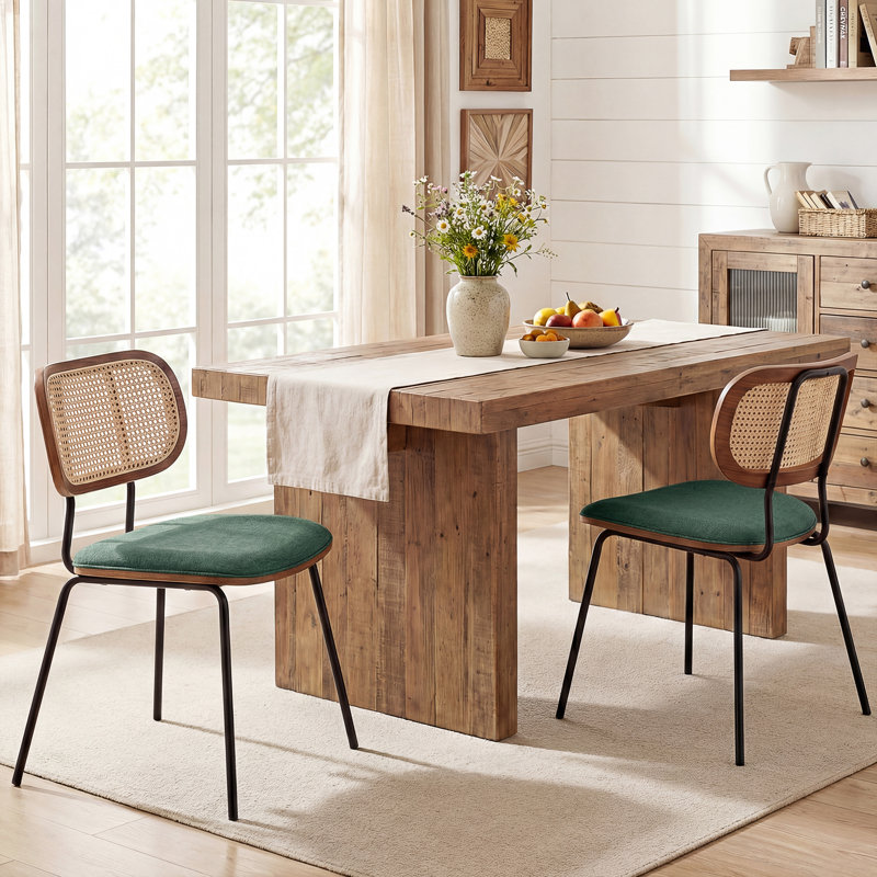 Sirine Upholstered Dining Chair, Green