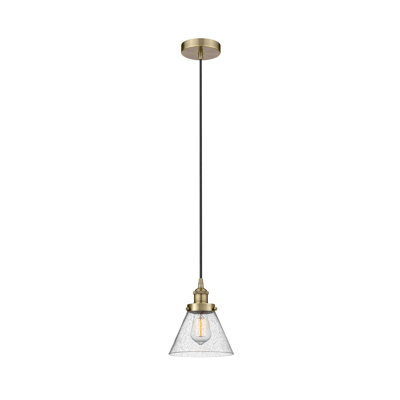 Luminaire suspendu conique à 1 lumière Buckholts