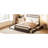 Queen Platform Bed With Trundle And Space Feature Sized Finish Accommodation