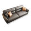 Causeuse-coussin standard en cuir véritable gris