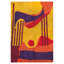 1960s Multi Abstract Modern Vintage Scandinavian Swedish Shag Pile Rya Carpet