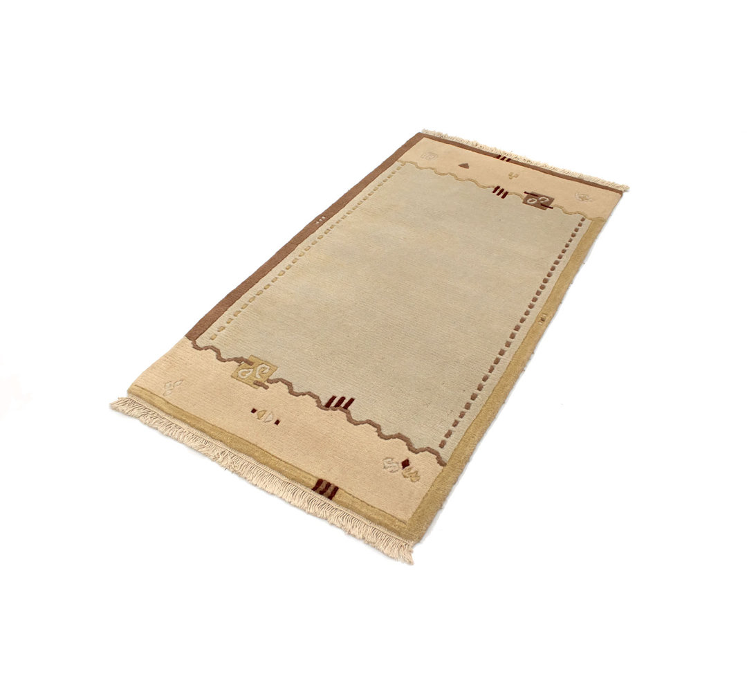 Gamelin Hand Hooked Beige Indoor/Outdoor Rug