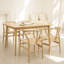 Chaise de salle à manger en bois massif, chaise Mid-Century-932258287