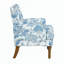 Chaise d'appoint, fauteuil floral, garniture cloutée-131276214