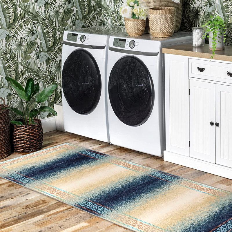 Jonce Washable Geometric Indoor Rug, Runner 2' x 6'