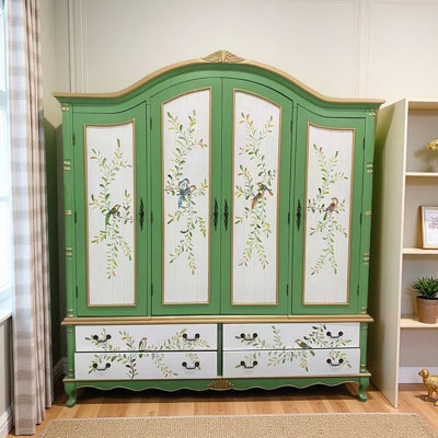 Armoire américaine à quatre portes style campagne américaine