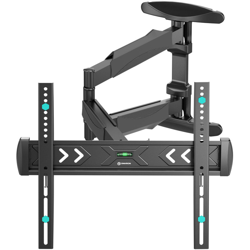 Support mural Onkron pour téléviseur de 40 à 75 pouces jusqu'à 77 lb, pivotant et inclinable, bras articulé Vesa 100 x 100 - 400 x 400, support de télévision en coin noir
