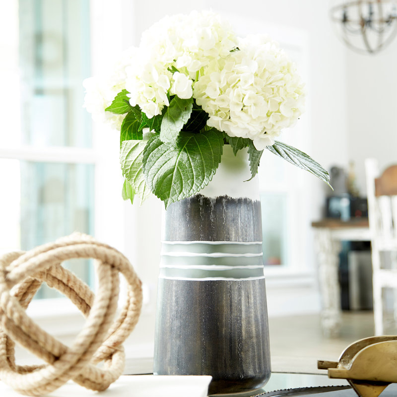 Borneo Handmade Ceramic / Porcelain Table Vase, 11.5" H x 7.75" W x 7.75" D