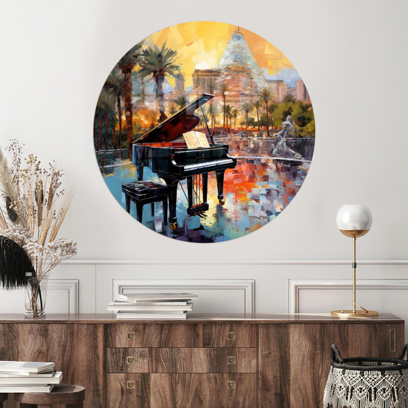 Art mural moderne en verre sur le thème du piano, parfait comme cadeau de musicien ou comme ajout unique à la décoration intérieure