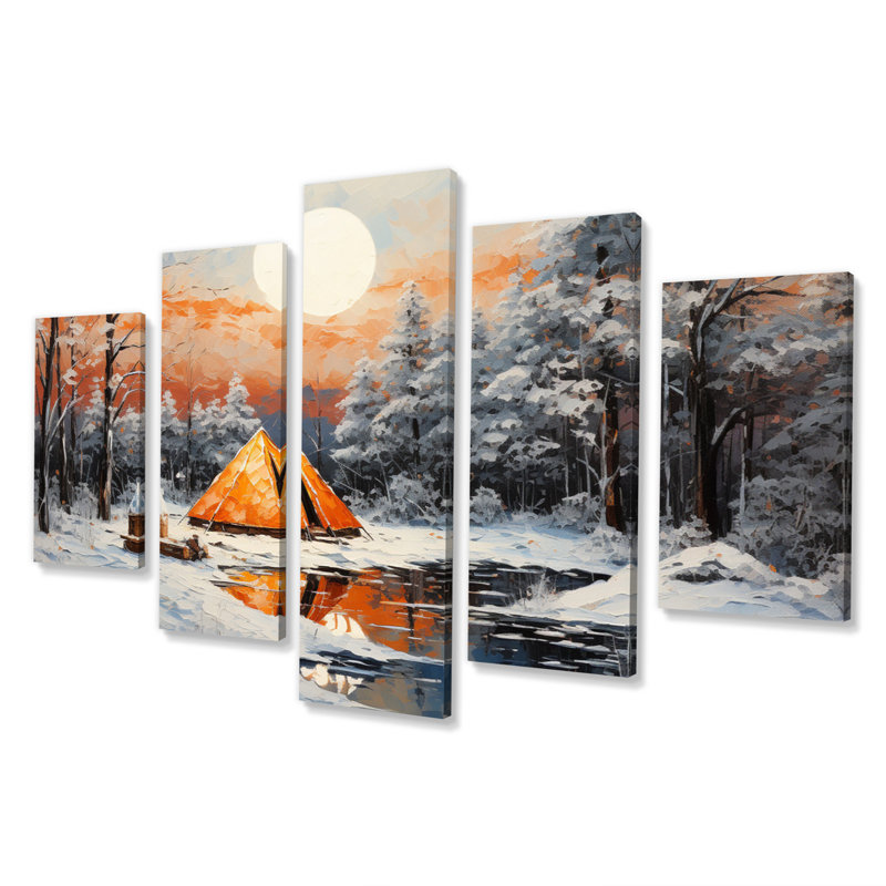 Buckner - impression sur toile de paysages - 5 panneaux