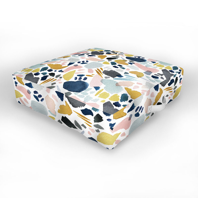 Indoor / Outdoor Floral Floor Pillow