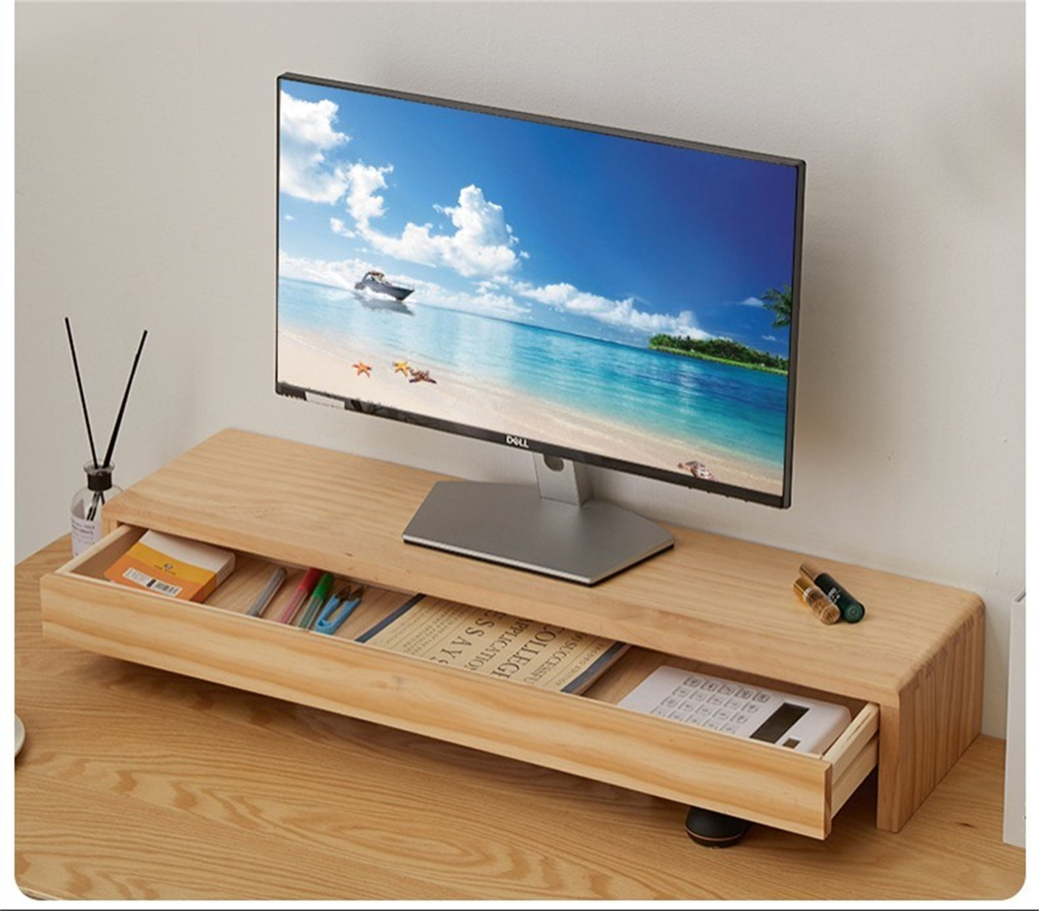 Inbox Zero Maximiana Manufactured Wood Monitor Stand | Wayfair
