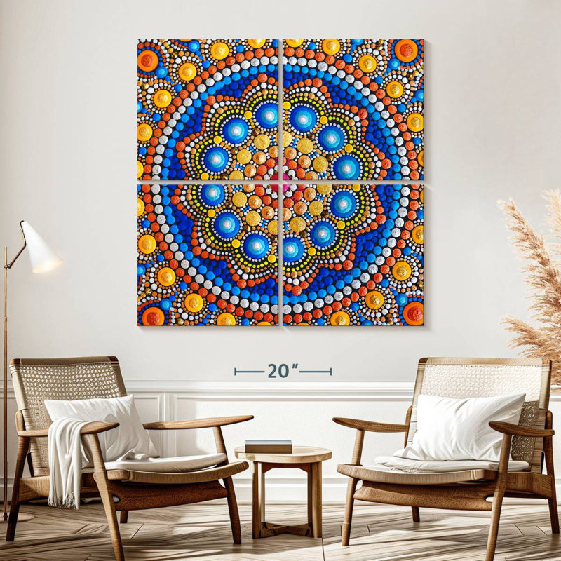 Kerner Decorative Dotted Mandala, 57" H x 57" W
