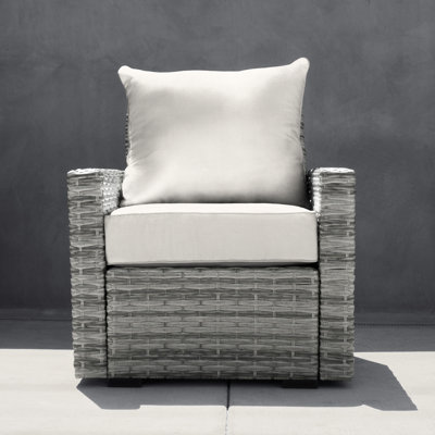 Ensemble de coussins d'extérieur à assise profonde - Conception confortable, durable et résistante aux intempéries - Basics by Wayfair ™