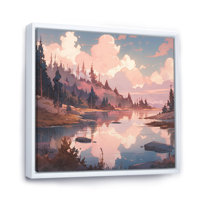 Mountain Majesty II - impression, H 36 po x l 36 po x P 1,5 po, Cadre flottant blanc