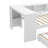 Twin Size Daybed With Trundle, Wood Day Bed Frame With Storage Drawers And Side Shelves, Daybed With Desk, No Spring Box Needed, White-2005970011-2005970008