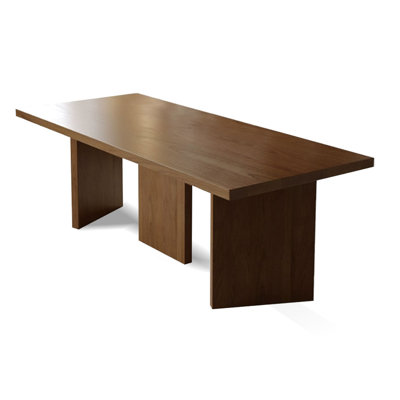 Bureau en bois massif minimaliste: base robuste et plateau spacieux