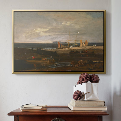Une scène sur la côte anglaise, v. 1798-J.M.W. Toile tendue avec châssis Turner