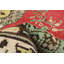 Tapis unique en laine noué à la main style années 1990 de 5 pi 9 po x 8 pi 11 po Molly-Mae en rouge / vert