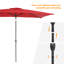 Parasol de marché rectangulaire inclinable 10 pi x 6,5 pi Donyea, parasol d'extérieur avec manivelle, protection contre les rayons UV pour la terrasse-465523541