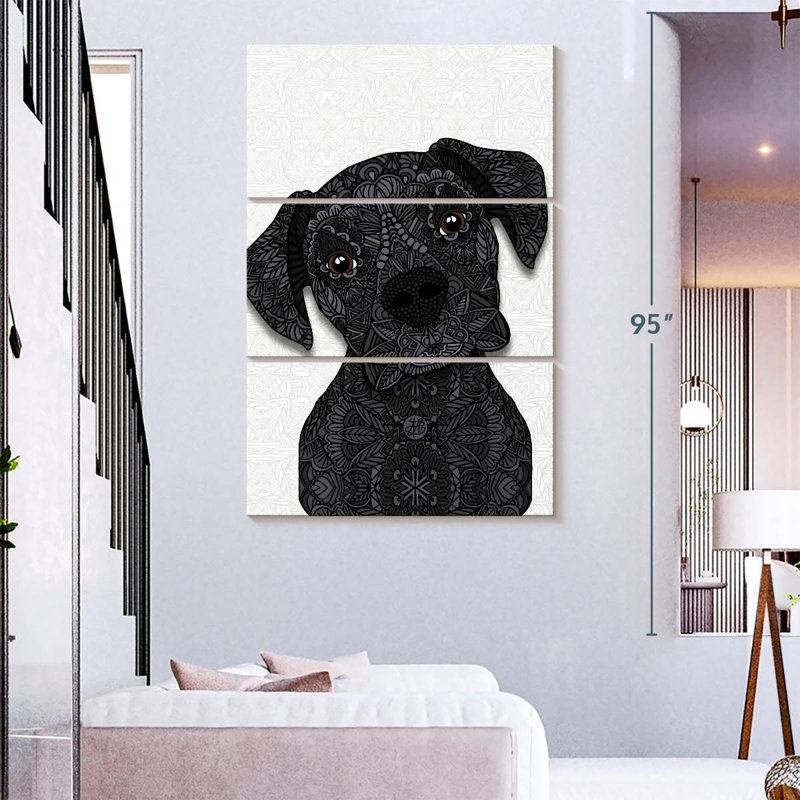 Boxer noir Brampt, H 74 po x l 48 po