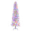 Arbre de Noël blanc 6 pi avec 250 lumières à intensité variable bicolores et 571 pointes