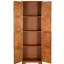 Armoire en chêne de 72,4 po de hauteur avec 8 portes et 4 tablettes. Pour des emplacements variés. Finition lisse, fondation solide, différents espaces. Surface,