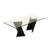 Avanicole Ash Glass Top Dining Table-1723591664