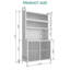 Garde-manger de 73 po de hauteur avec 6 tablettes réglables, une porte rabattable et une conception anti-basculement pour un rangement efficace-1320431189