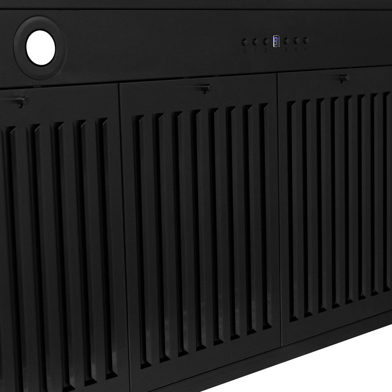 ZLINE 48 in. Autograph Edition Black Stainless Steel Wall Mount Range Hood With Handle, Black Stainless Steel