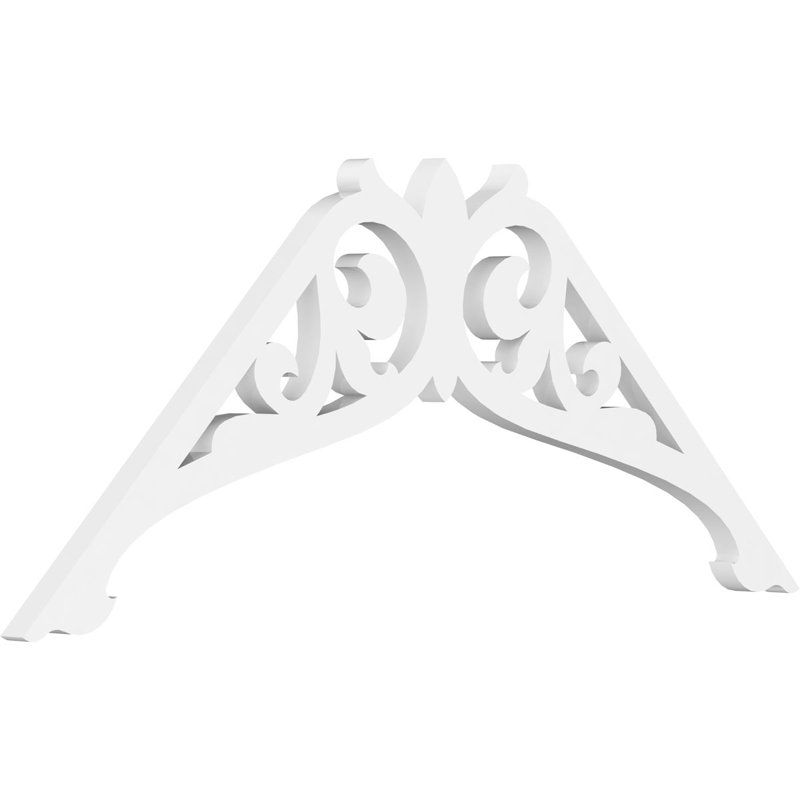 Carrillo Architectural Grade PVC Gable, 18" H x 36" W x 1" D, 12/12