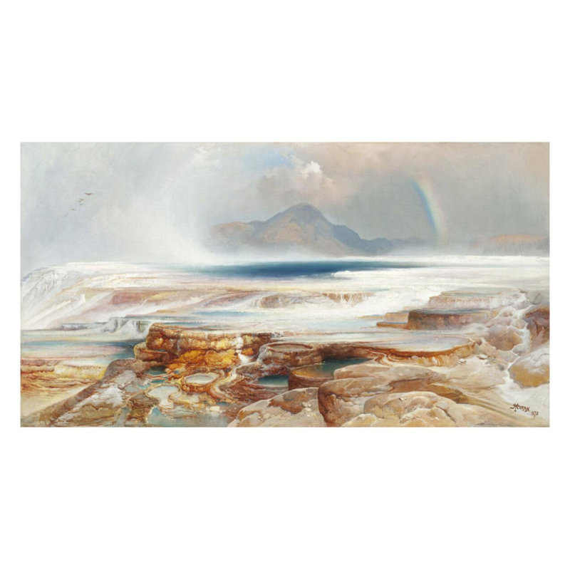 Hot Springs of the Yellowstone by Thomas Moran - Giclee Print, 22" H x 28" W