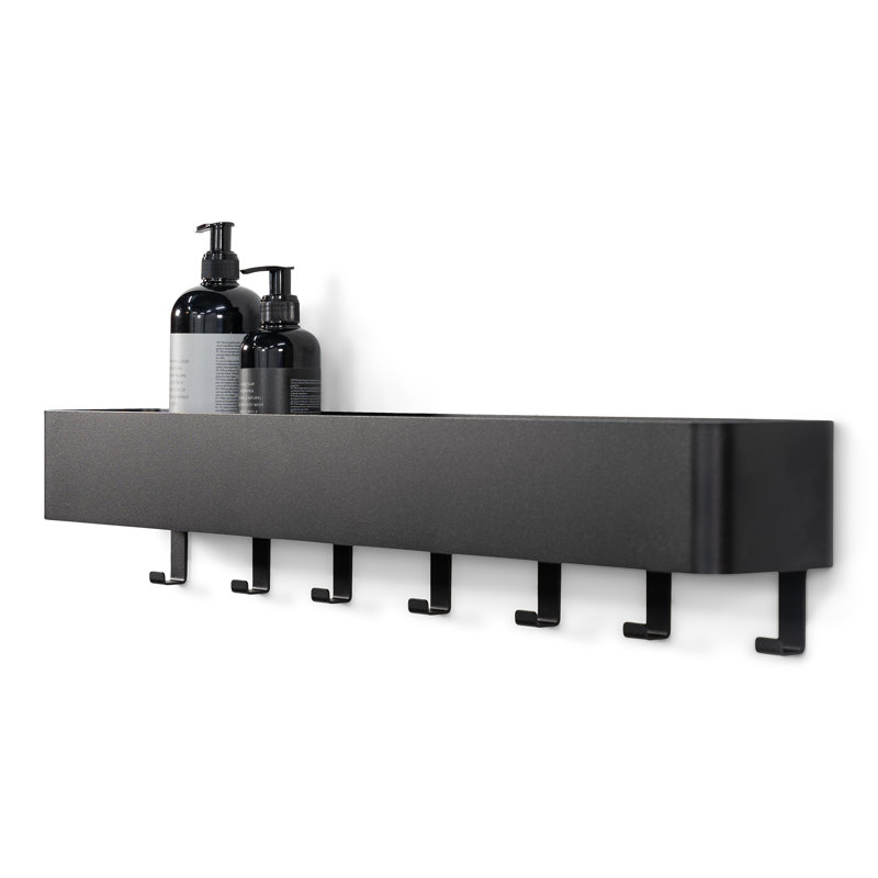 MULTI Steel Wall 7 - Hook Wall Mounted Coat Rack, Black