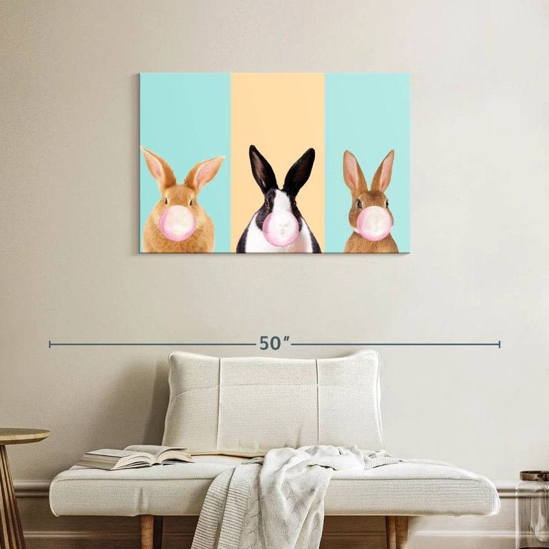 Brampt Funny Bunnies, 24" H x 36" W