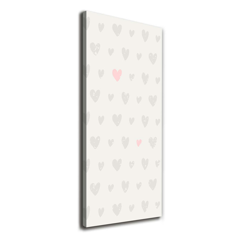 Hearts Background - Wrapped Canvas Print