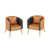Orange/Dark Blue Faux Leather selected