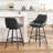 Janayshia Modern Industrial Swivel Upholstered 25.6'' Faux Leather Counter Stool with Metal Frame-1524620432-1482311214
