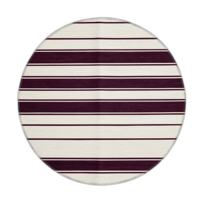 HorizontalStripes Beige Indoor and Outdoor Area Rug