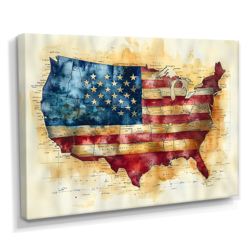 Monteleone - Map Wall Art, Toile tendue, H 16 po x l 32 po, Ne s’applique pas