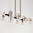 Joyee 8 - Light Dimmable Cracked Linear Dining Room Chandelier UL Certified
