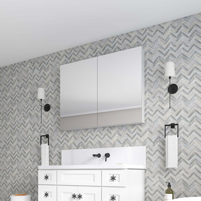 Pharmacie à miroir sans cadre