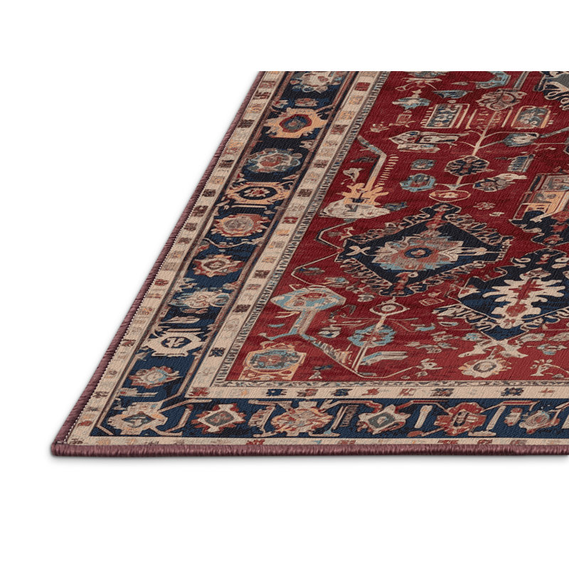 Tapis brun turc lavable à la machine, Rectangle 5 pi x 7 pi