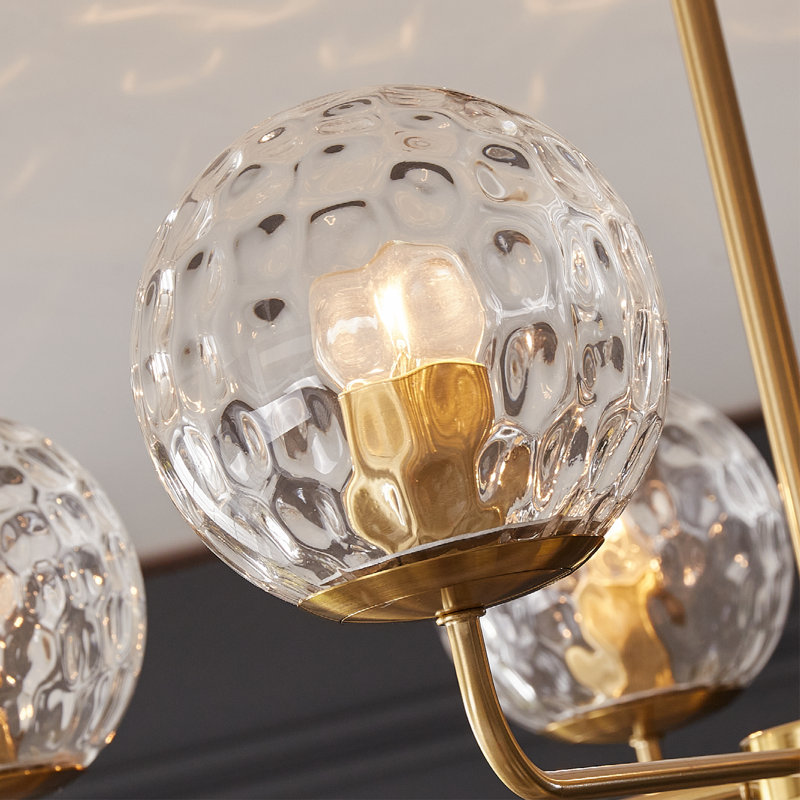 Moonya Glass Semi Flush Mount