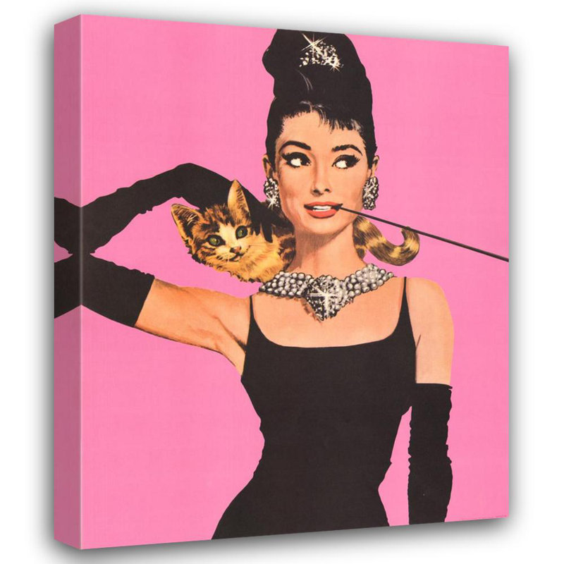Audrey Hepburn - Pink, 18" H x 14" W
